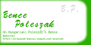 bence poleszak business card